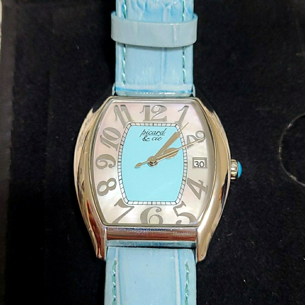 Luxury Picard & Cie Leather Stainless Watch